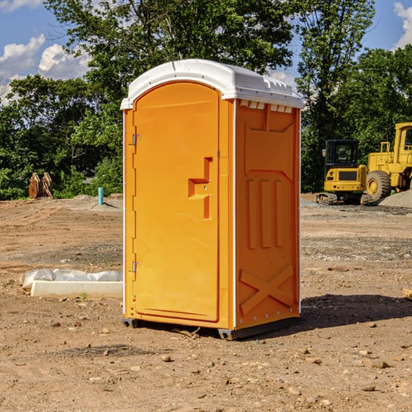 how often are the portable toilets cleaned and serviced during a rental period in Ceres